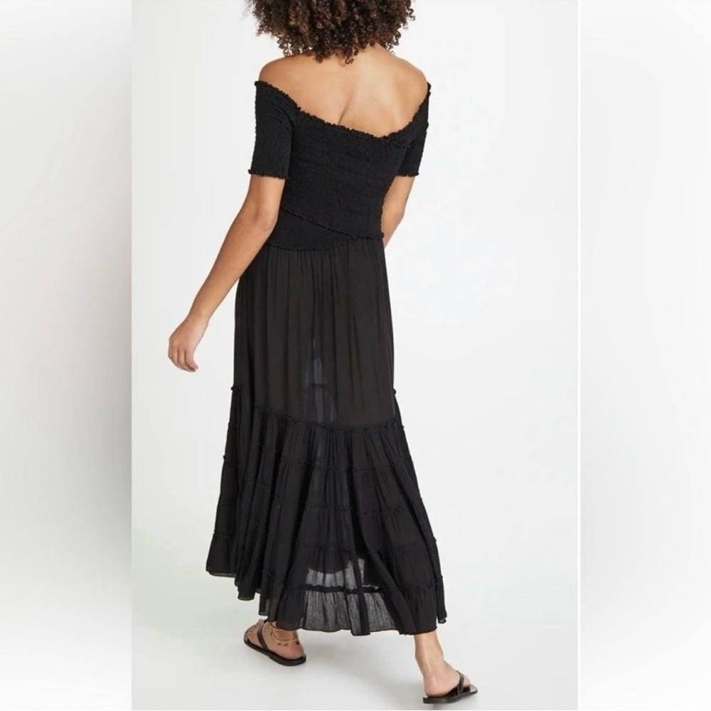 Poupette St. Barth Elegant Black Off-Shoulder Dress - Picture 7 of 8